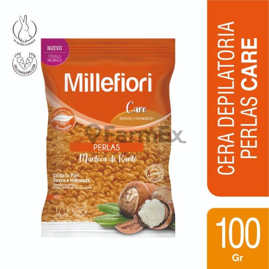 Millefiori Cera Depilatoria en Perlas "Manteca de Karite" x 100 g Farmex-Fonasa-Persistente